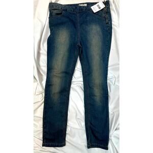 Free People Pull On Side Zipper Vintage Blue Coyote Wash Jeans 30
